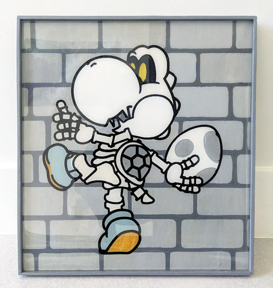 "Dry Bones Run" Gaming Wall Art - Hand-Painted Wood Decor