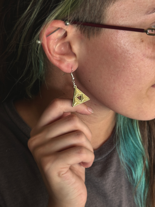 Gold Triforce Earrings